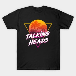 Talking Heads - Proud Name Retro 80s Sunset Aesthetic Design T-Shirt